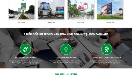 Mẫu website Quảng Cáo 02