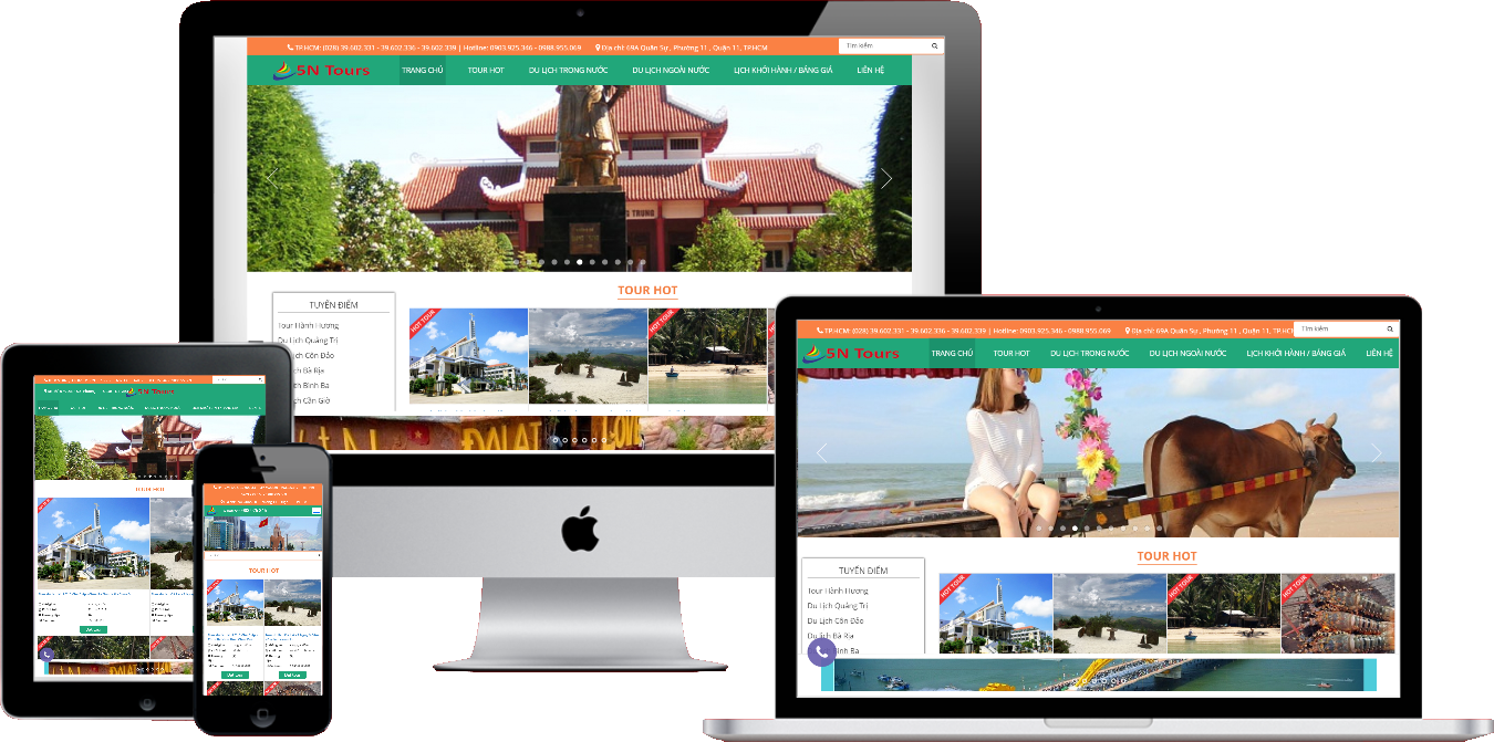 WEBSITE DU LỊCH 5N TOURS