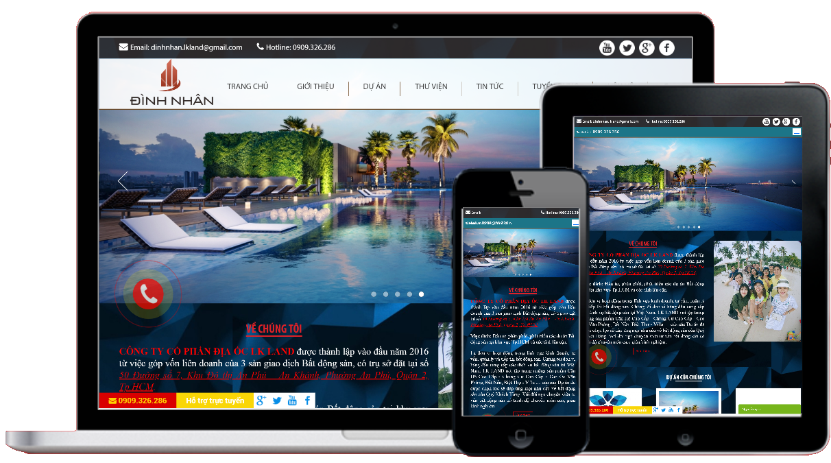 WEBSITE CÔNG TY CỔ PHẦN ĐỊA ỐC LK LAND