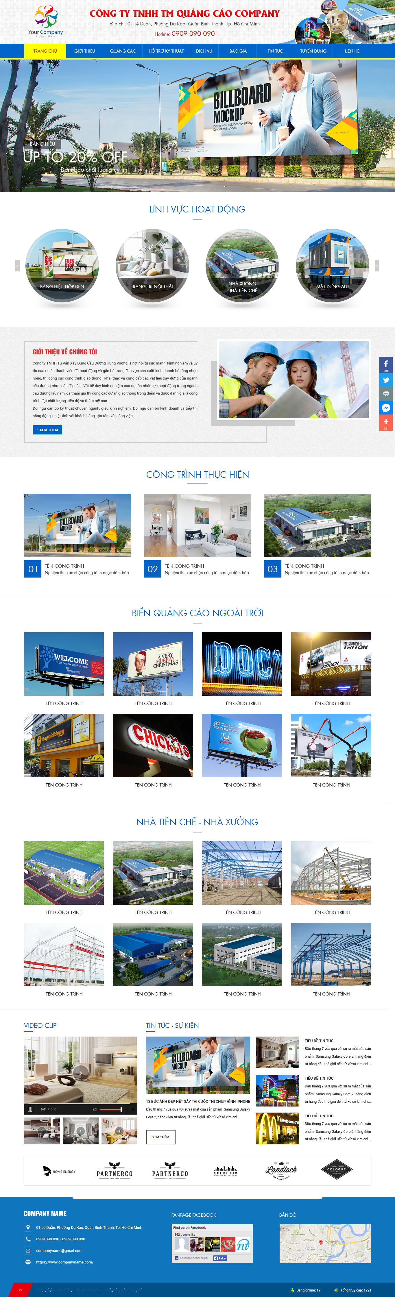 Mẫu website Quảng Cáo 12